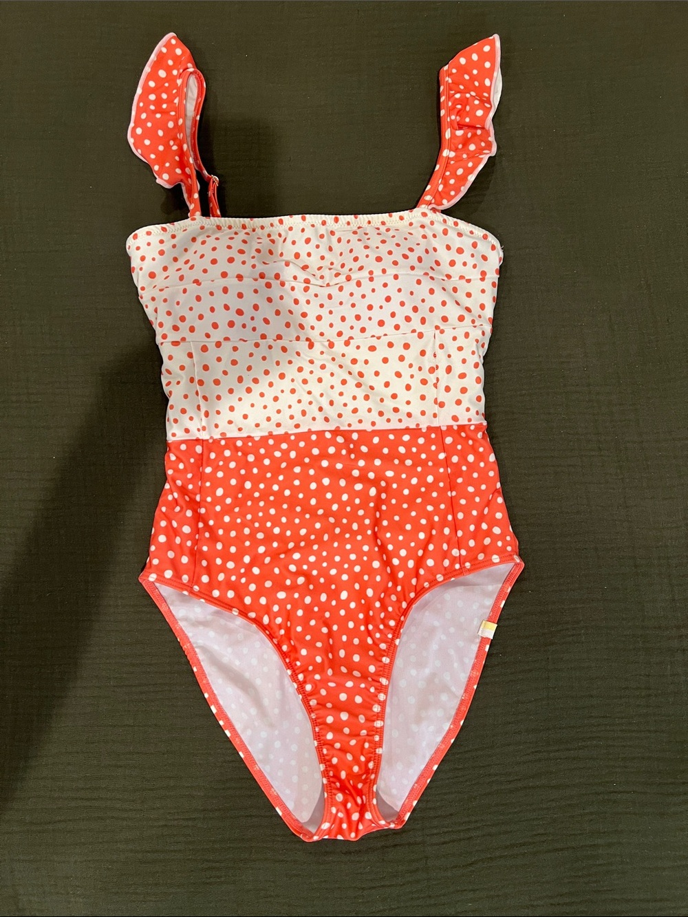Summersalt Polka Dot One-Piece Swimsuit - Coral/White